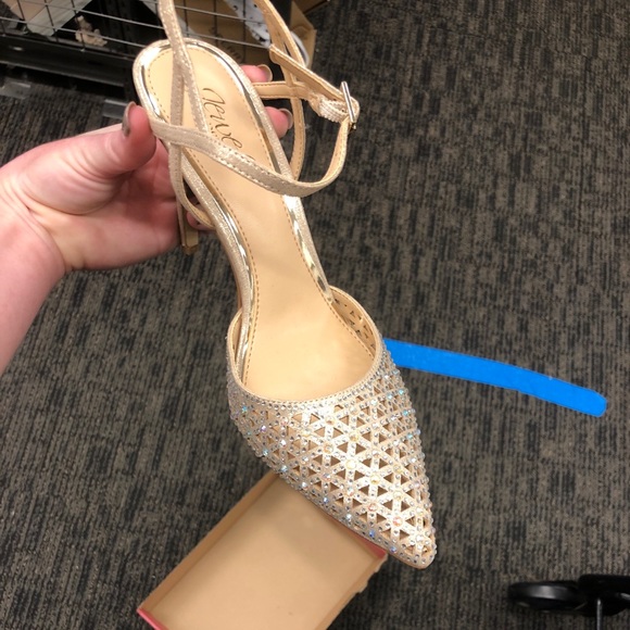 Gold Badgley Mischka Closed Toe Pumps- Fatima Pumps - Picture 3 of 7